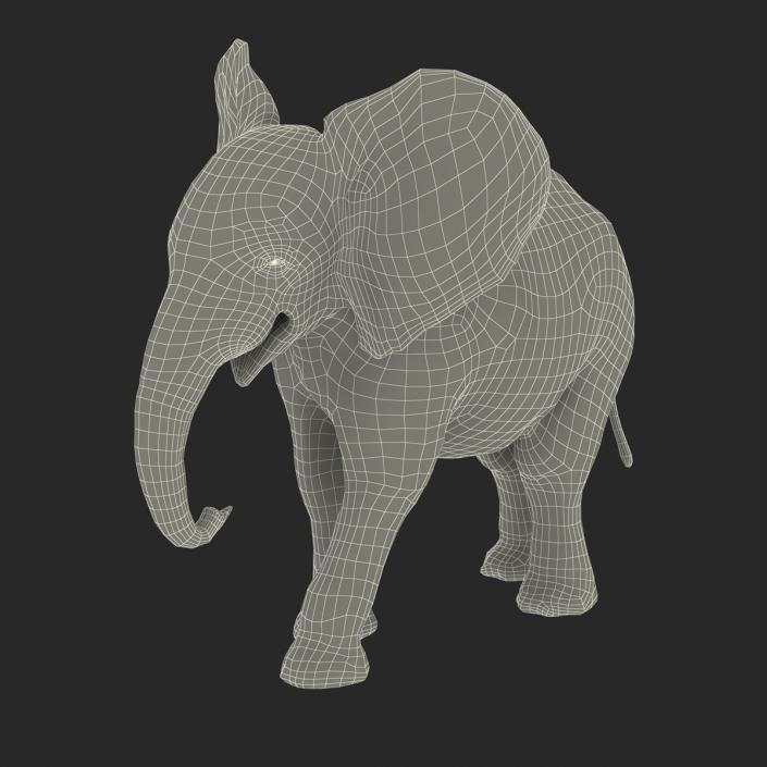 3D model Baby Elephant Pose 2