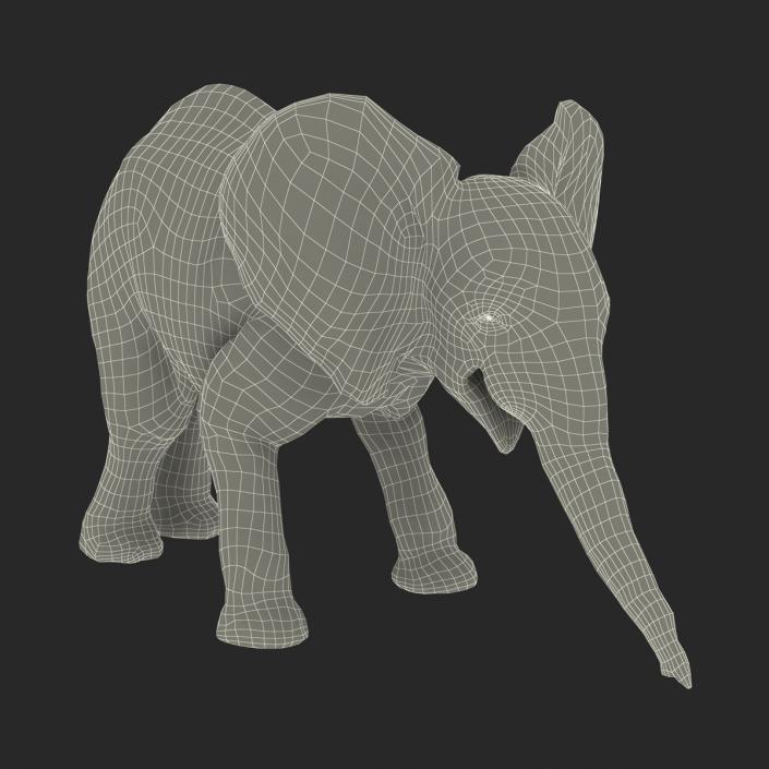 3D model Baby Elephant Pose 3