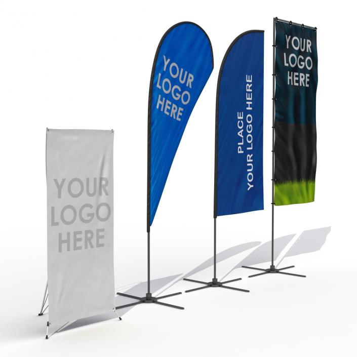 Banner Stands Generic Collection 3D