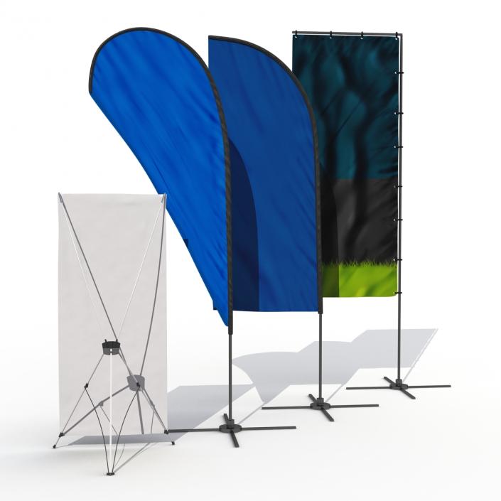 Banner Stands Generic Collection 3D