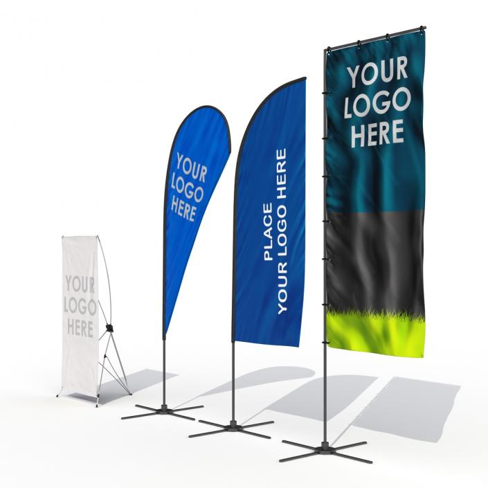 Banner Stands Generic Collection 3D