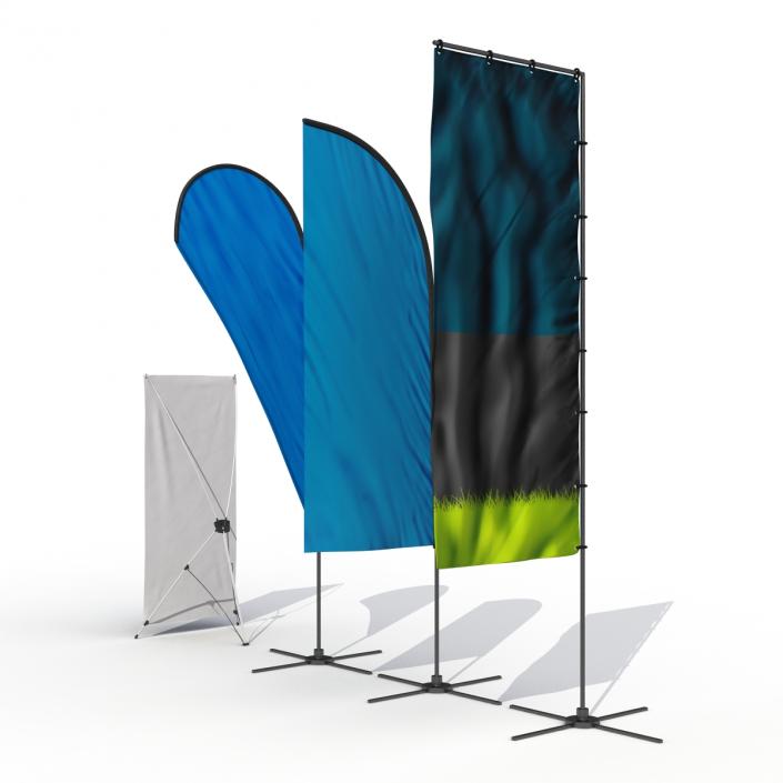 Banner Stands Generic Collection 3D