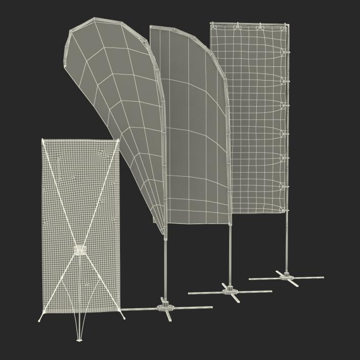 Banner Stands Generic Collection 3D