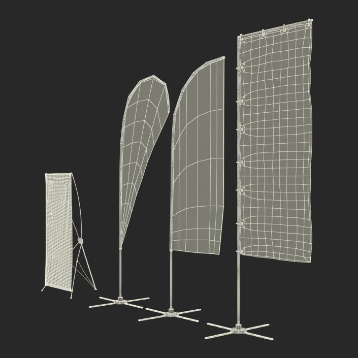 Banner Stands Generic Collection 3D