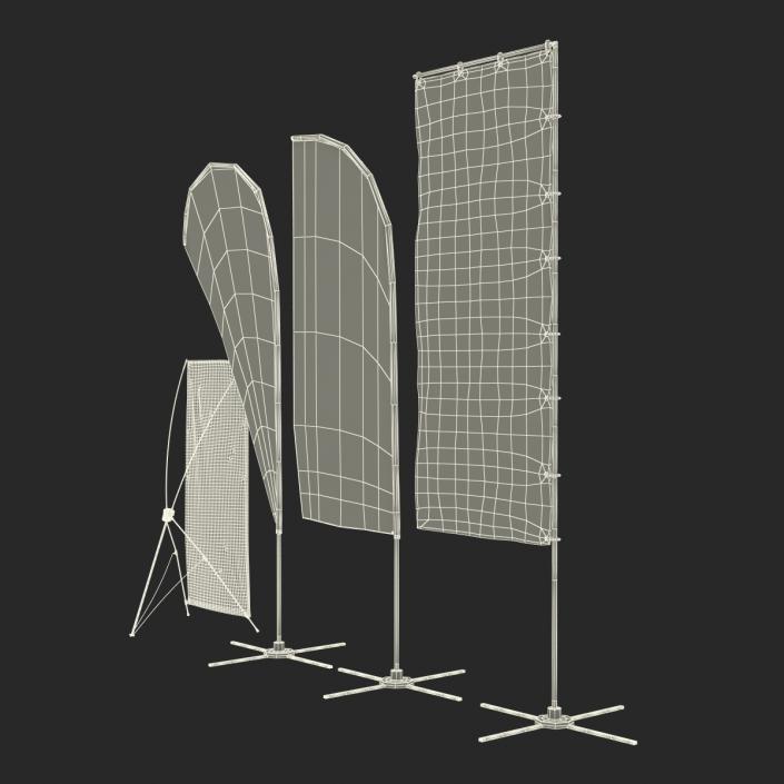 Banner Stands Generic Collection 3D