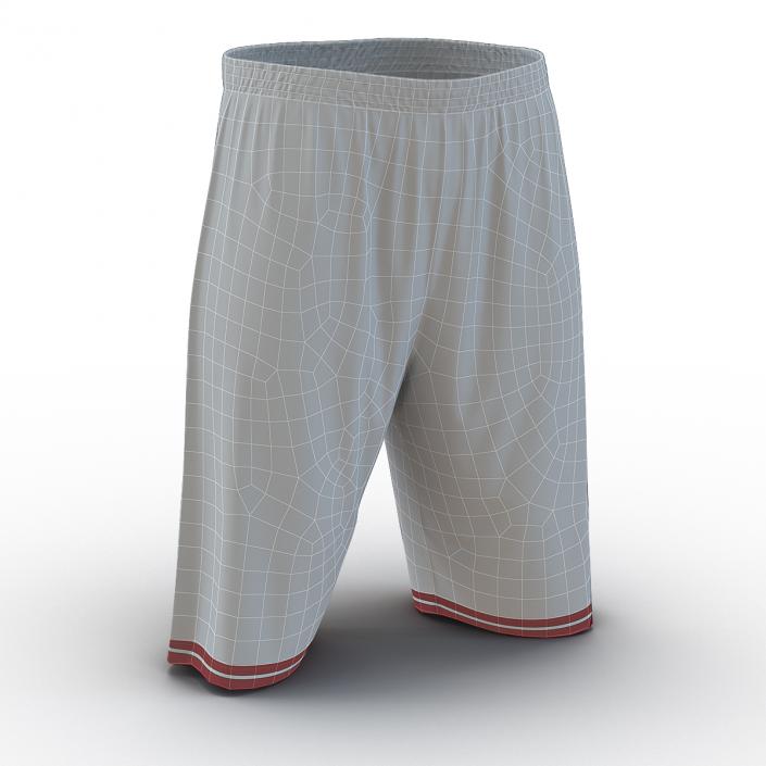 3D Basketball Shorts White model