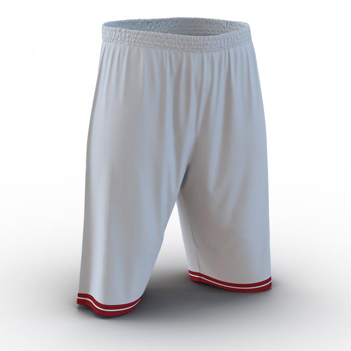 3D Basketball Shorts White model