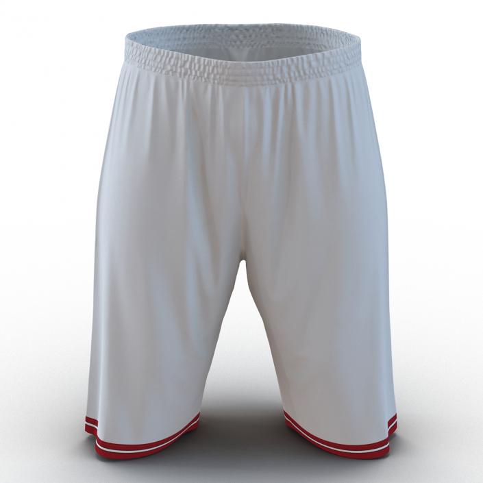 3D Basketball Shorts White model