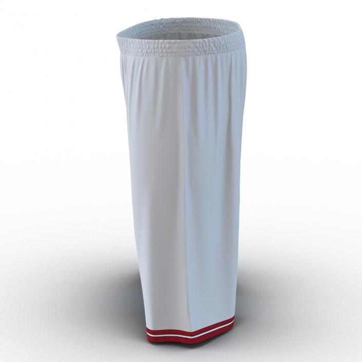 3D Basketball Shorts White model