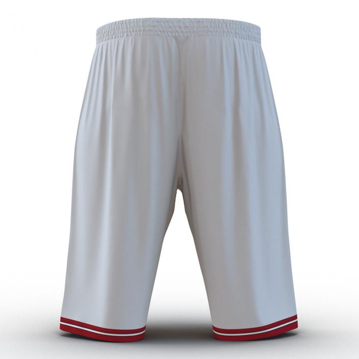 3D Basketball Shorts White model