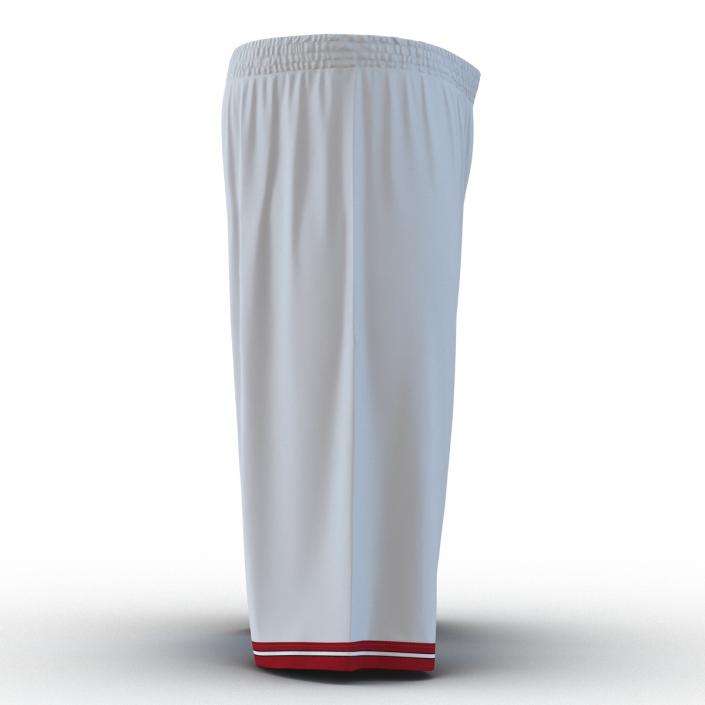 3D Basketball Shorts White model