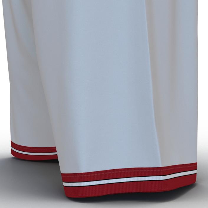 3D Basketball Shorts White model