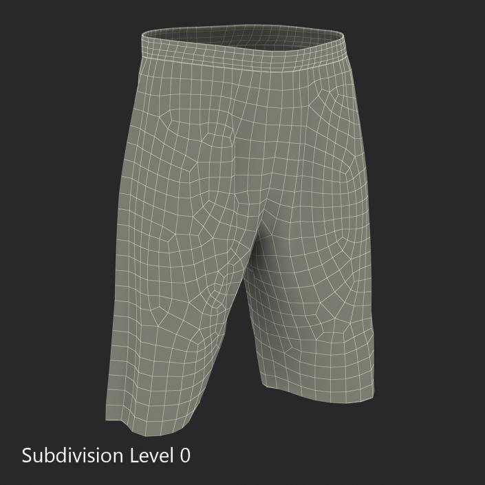 3D Basketball Shorts White model