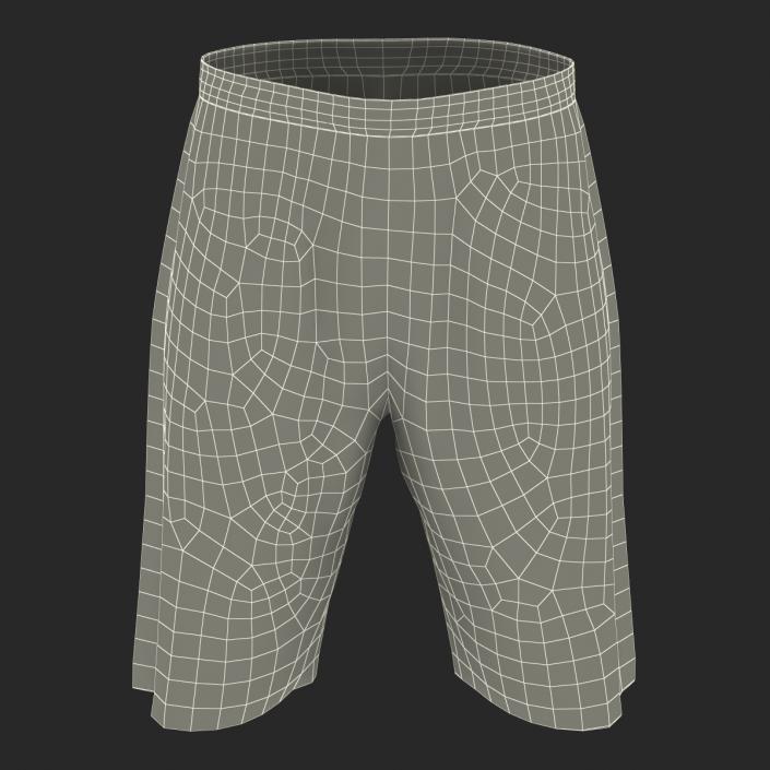 3D Basketball Shorts White model