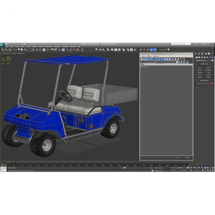 Golf Cart Blue 3D model