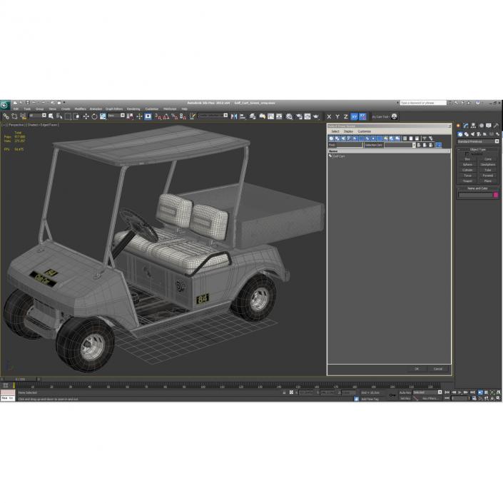 Golf Cart Gray 3D model