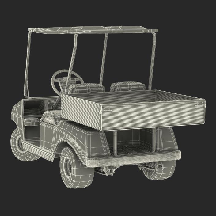 3D Golf Cart Gray Rigged