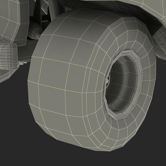 3D Golf Cart Gray Rigged