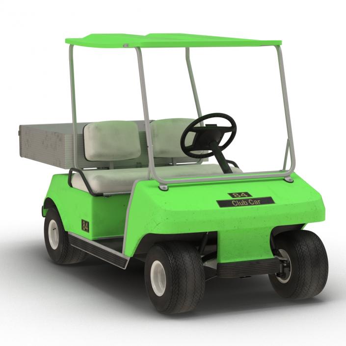 3D model Golf Cart Green