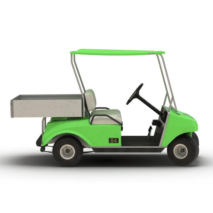 Golf Cart Green Rigged 3D