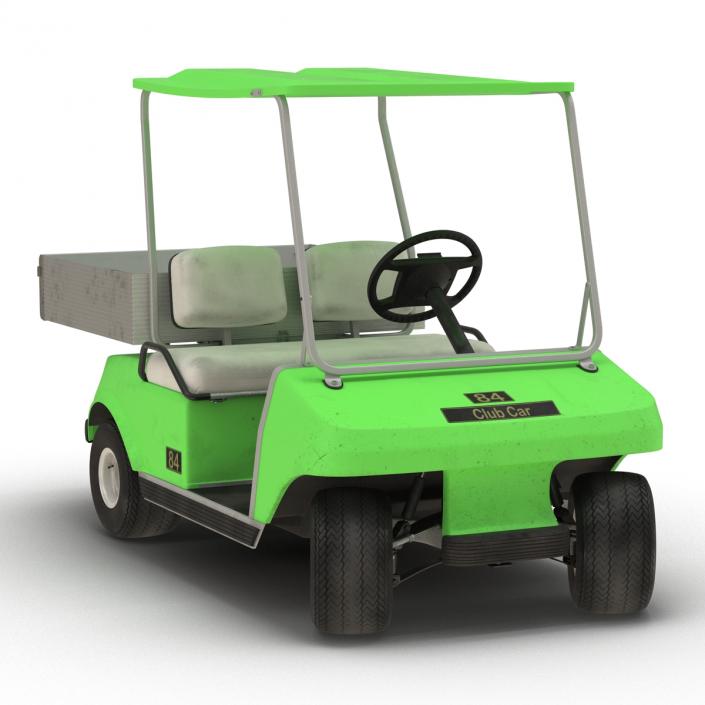 Golf Cart Green Rigged 3D