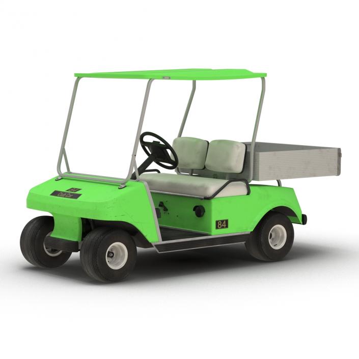 Golf Cart Green Rigged 3D