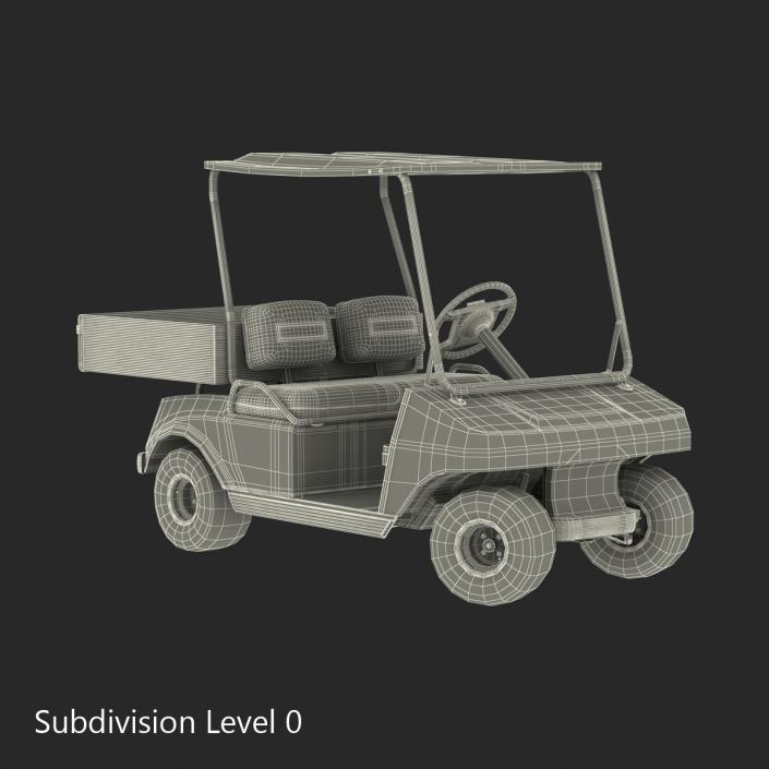 Golf Cart Green Rigged 3D