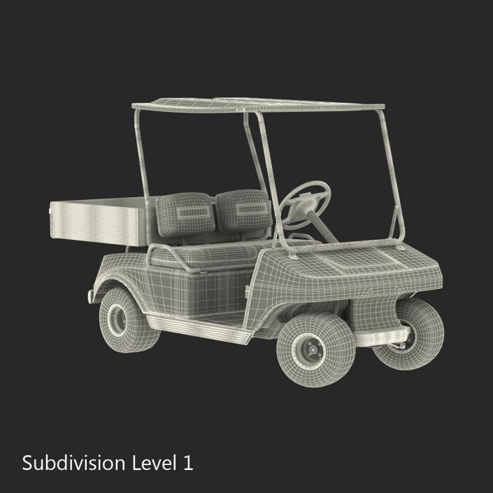 Golf Cart Green Rigged 3D