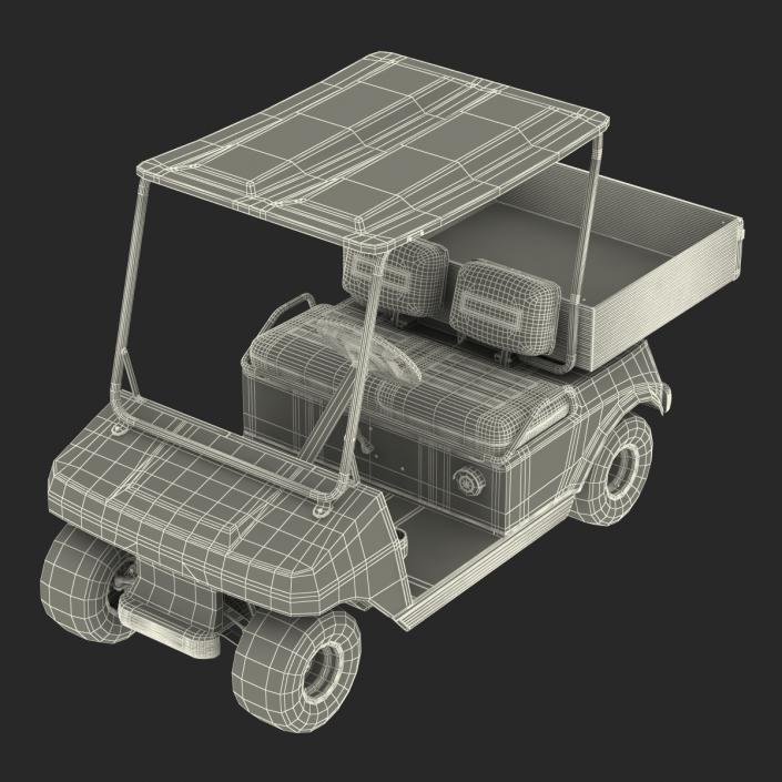 Golf Cart Green Rigged 3D