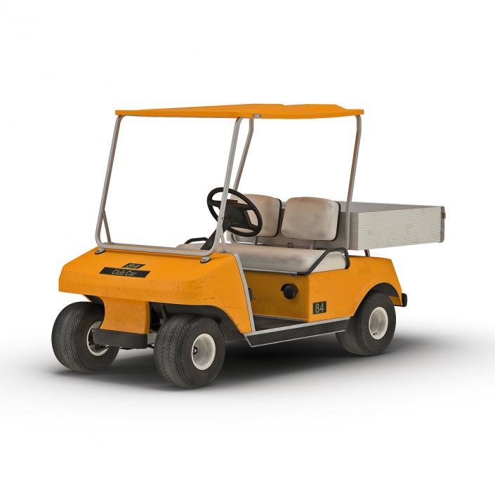 3D Golf Cart Orange