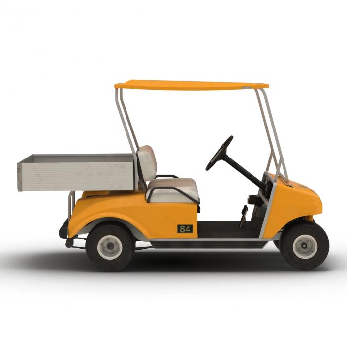 3D Golf Cart Orange