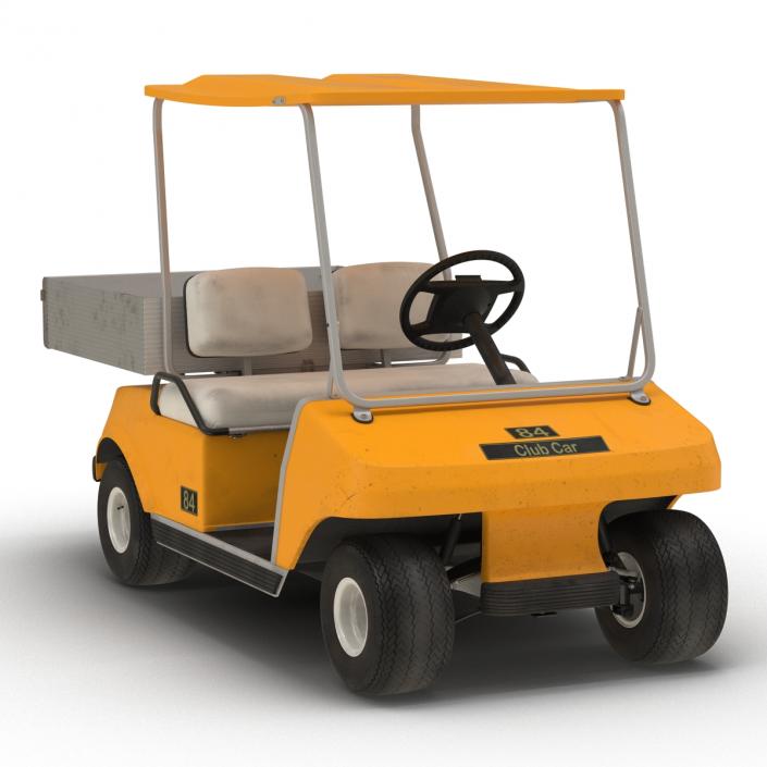 3D Golf Cart Orange