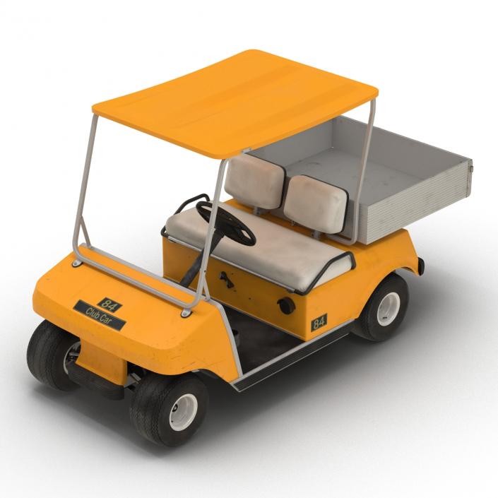 3D Golf Cart Orange