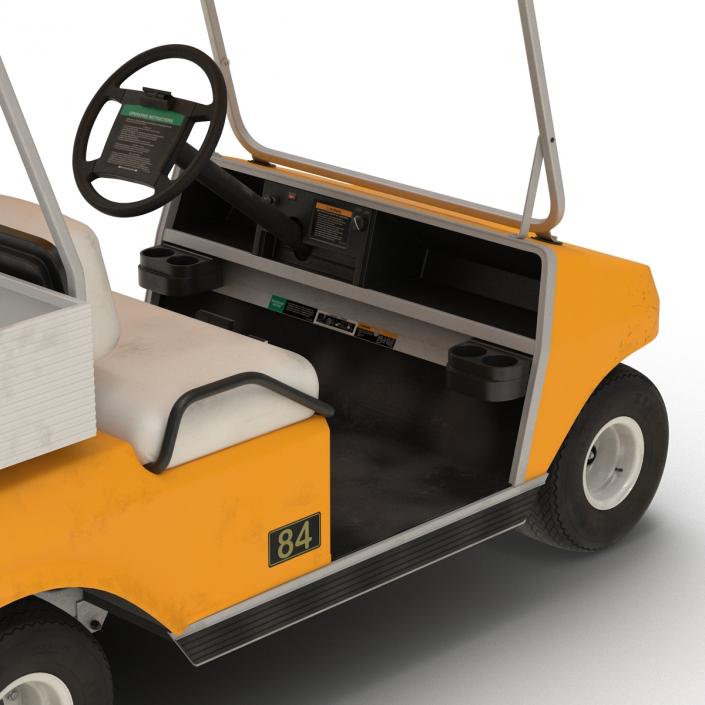 3D Golf Cart Orange