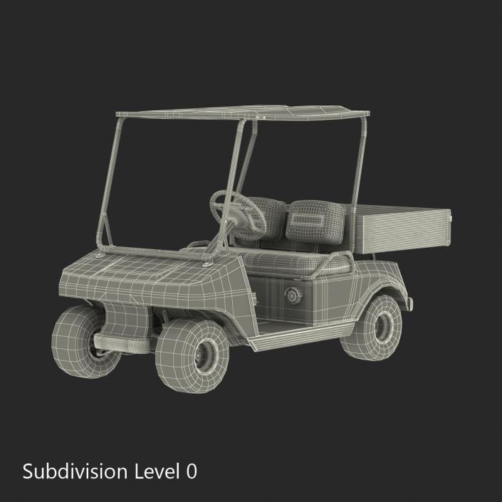 3D Golf Cart Orange