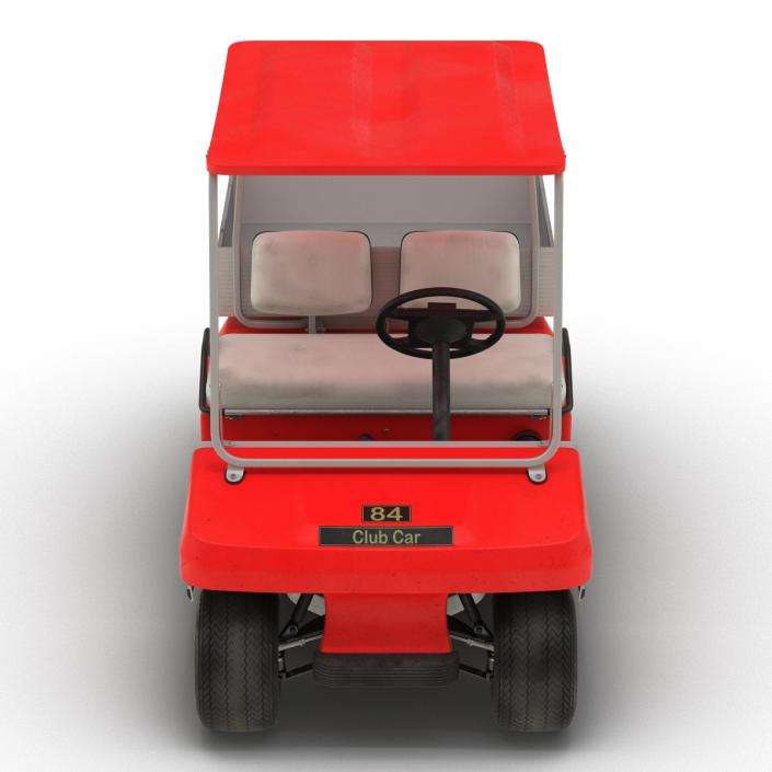 3D Golf Cart Red model