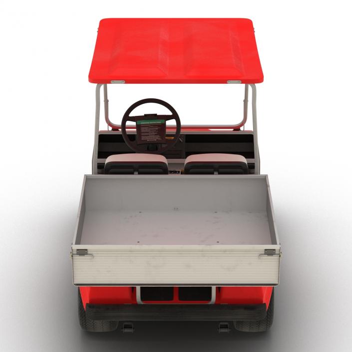 3D Golf Cart Red model