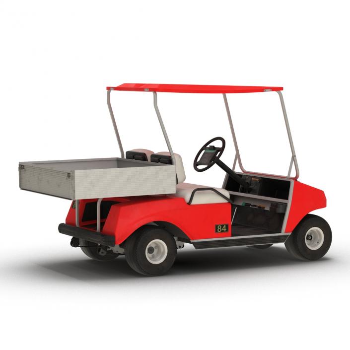 3D Golf Cart Red model