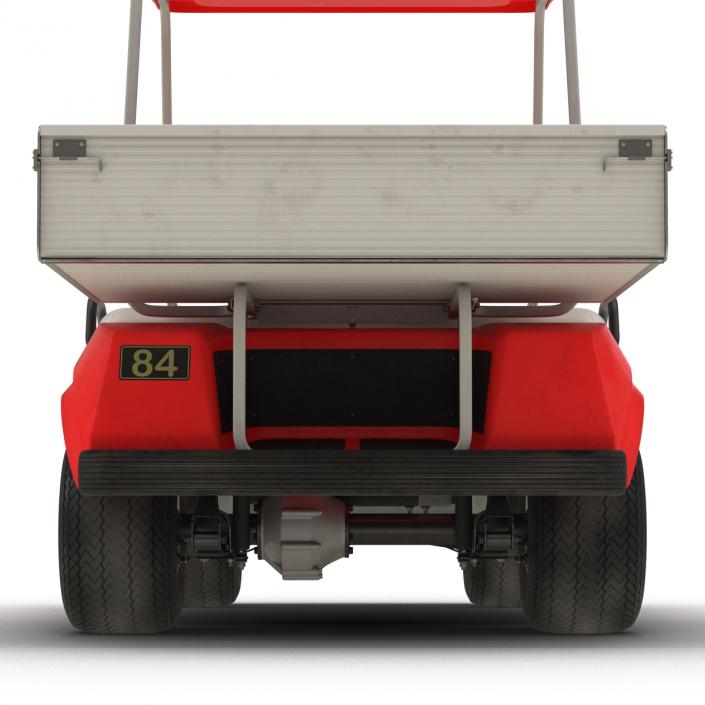 3D Golf Cart Red model