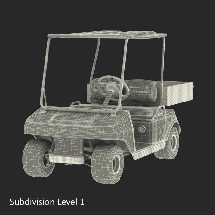 3D Golf Cart Red model