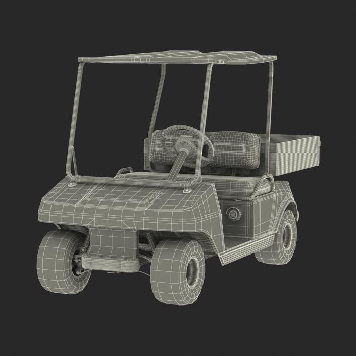 3D Golf Cart Red model