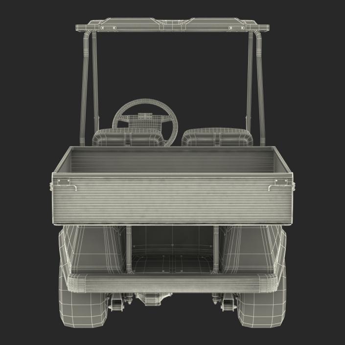 3D model Golf Cart Red Rigged