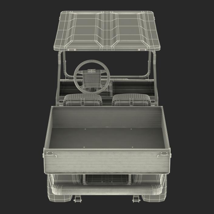 3D model Golf Cart Red Rigged