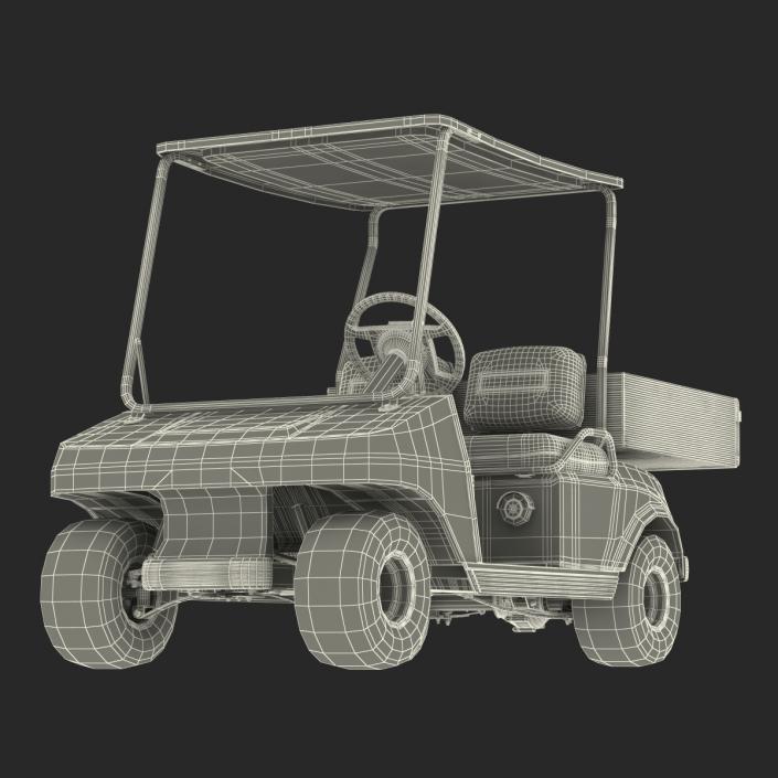 3D model Golf Cart Red Rigged