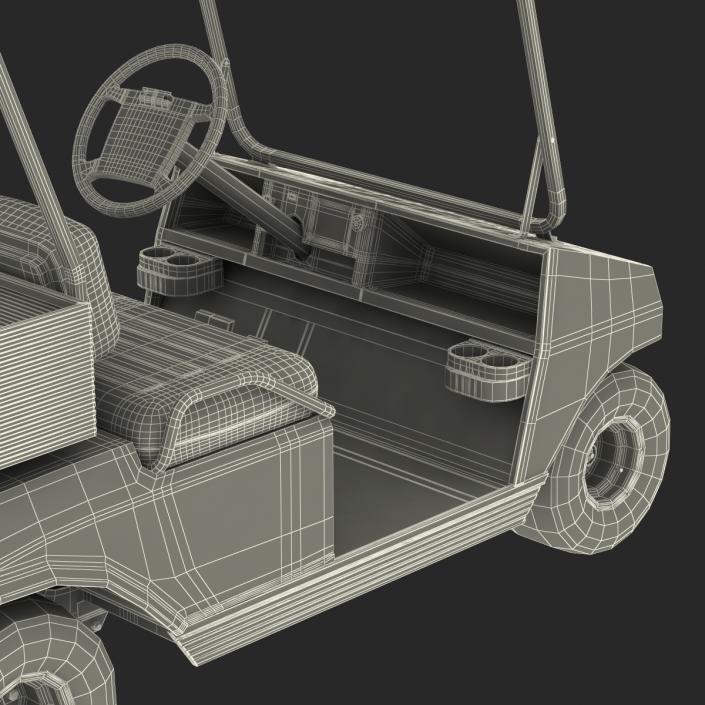 3D model Golf Cart Red Rigged