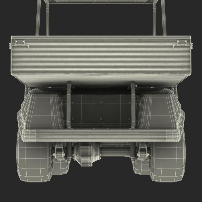 3D model Golf Cart Red Rigged