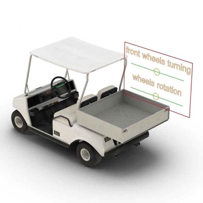 3D Golf Cart Rigged