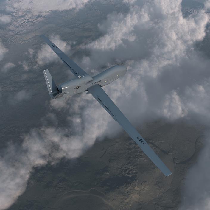 3D model RQ-4 Global Hawk UAV