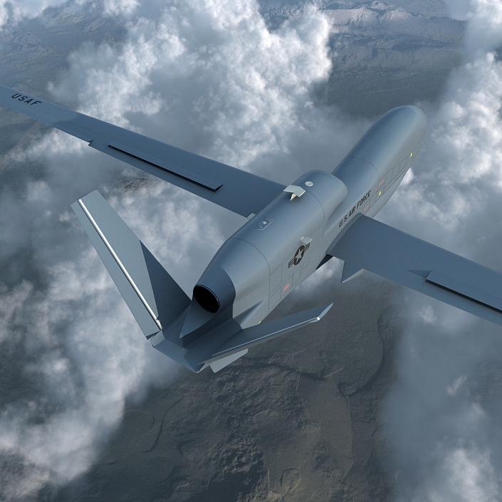 3D model RQ-4 Global Hawk UAV