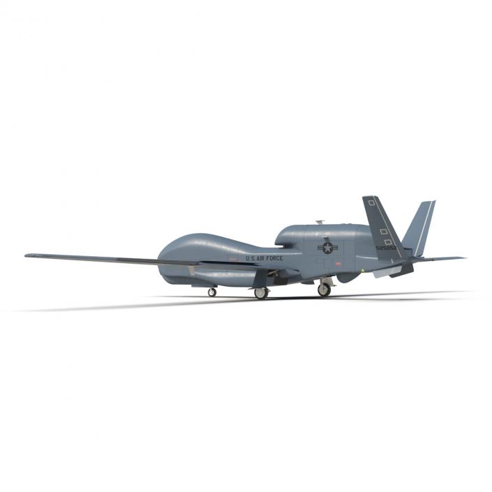 RQ-4 Global Hawk UAV Rigged 3D